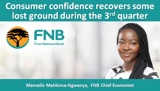 Consumer confidence recovers some lost ground during the third quarter